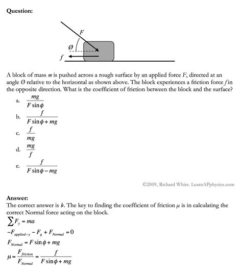 friction and momentum test|AP Physics 1: Newton's Laws Multiple.